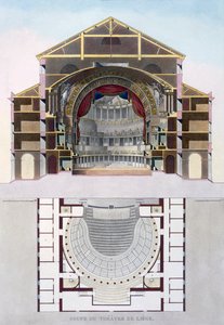 Tværsnit af Liege Theatre, Belgien, fra 
